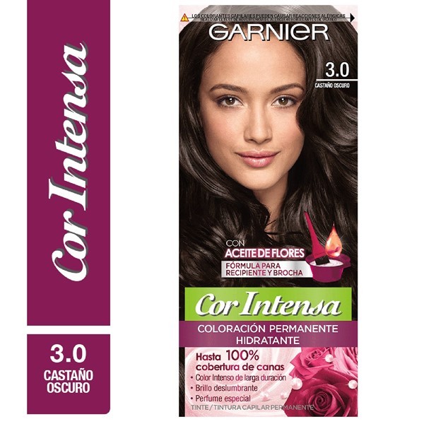 KIT TINTURA NUTRISSE COR INTENSA COLOR 3.0 CASTAÑO OSCURO