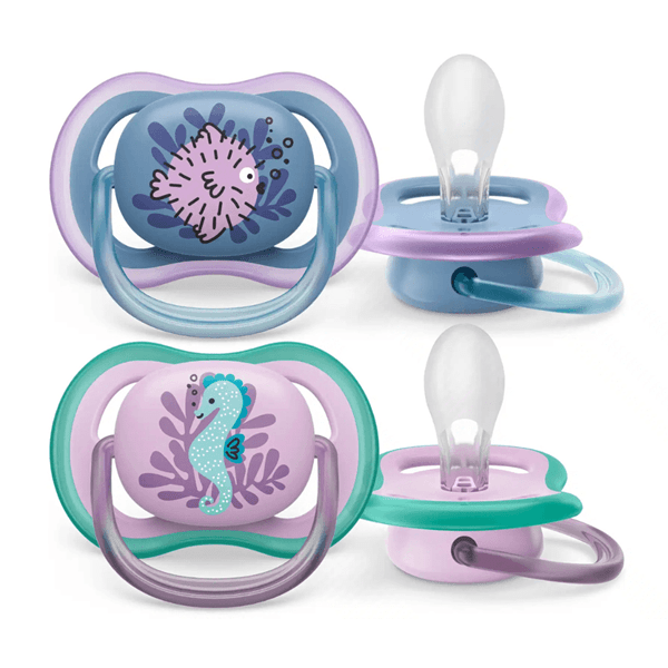 Avent Chupete Ultra Air Deco 618 -m Azul Y Lila x 2