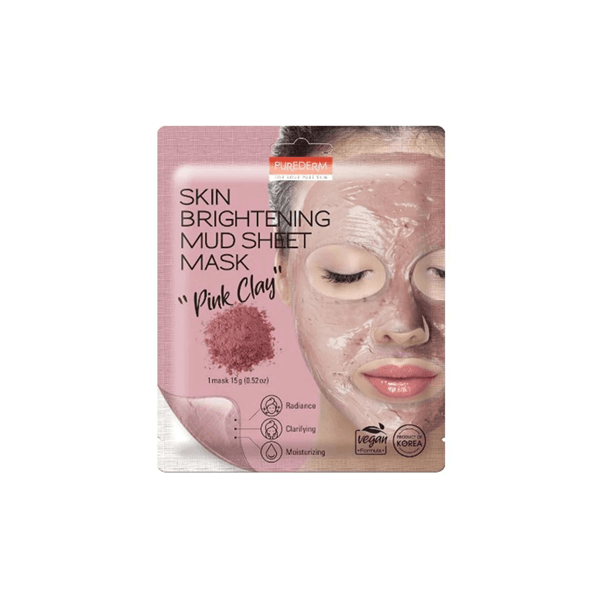 Purederm Skin Brightening Mud Sheet Mask Pink Clay Unidades 1 Unidad #1