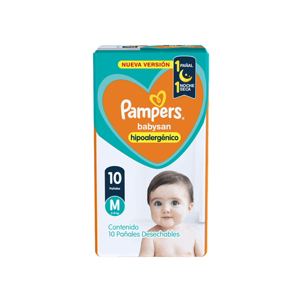 Pañal Pampers Babysan Talle m x 10 Unid alt