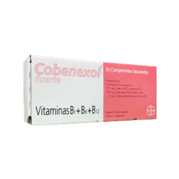 Bayer Cobenexol Fuerte Vitamina B Complejo x 30 Comp Laqueado #1
