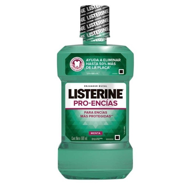 Enjuague Bucal Listerine Con Flúor Protección Dientes Y Encías x 500 ml #1