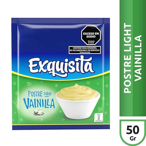 Postre Light Exquisita Sabor Vainilla 50 Xg #1