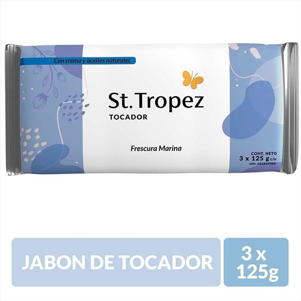 Jabón Tocador St Tropez Frescura Marina 3X125 #1