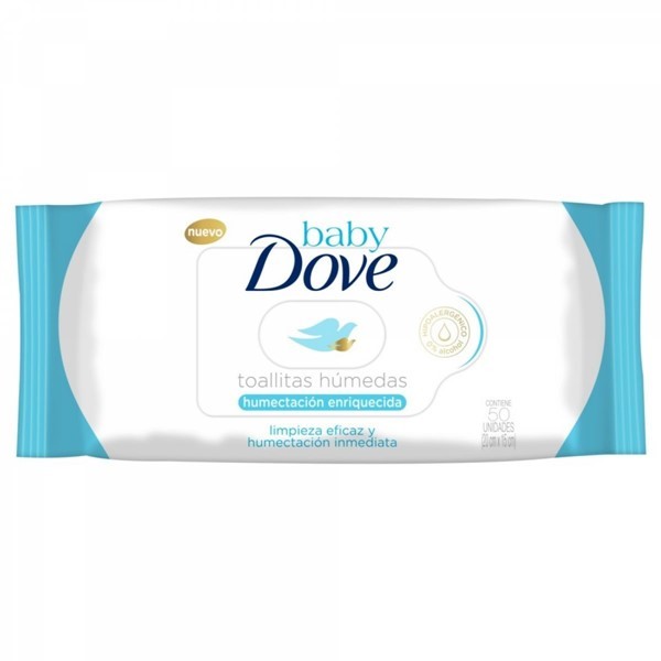 Toallitas Húmedas Baby Dove Humectación Enriquecida (50 Unidades) alt