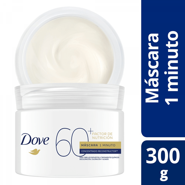 Máscara de Tratamiento Dove 1 minuto Factor Nutrición 60+ 300 gr #1