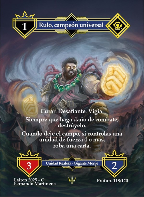 118 Rulo, Campeon Universal Full Art - Coste 1