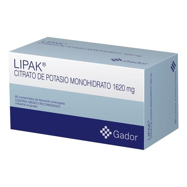 Lipak Lp | 60 Comprimidos | Citrato de potasio monohidrato #1