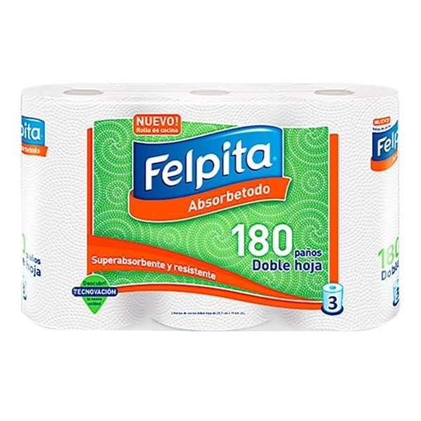 Rollo de Cocina Felpita 60 Paños 3 U #1