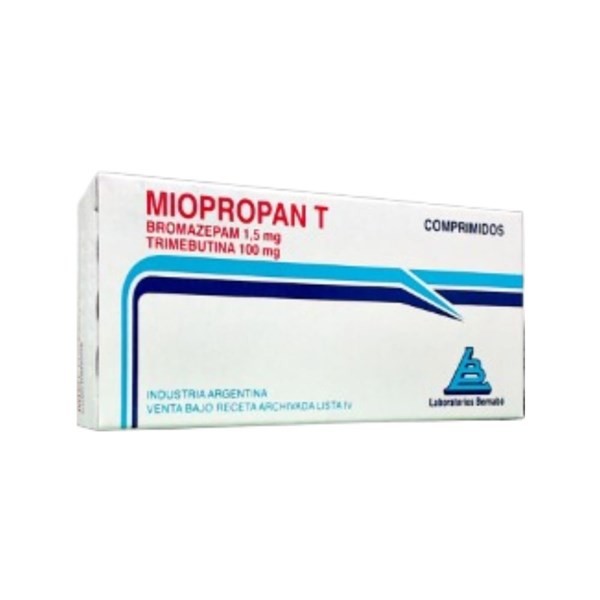 Laboratorio Bernabó Miopropan Trimebutina 100 Mg + Bromazepam 1,5 Mg x 20 Comp #1
