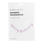 Banderín Simplicity Happy Birthday Holográfico #2