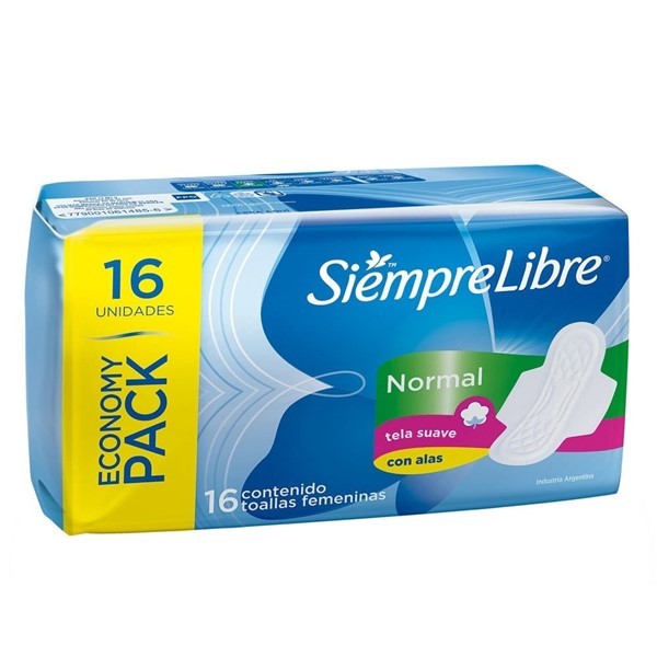 Siempre Libre Toallitas Femeninas Normal Con Alas alt