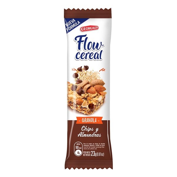 Barra De Cereal Flow Granola Chips Y Almendras 23 G #1