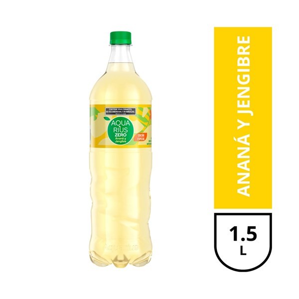 Agua Saborizada Aquarius de Ananá Y Jengibre 1.5 Lts #1