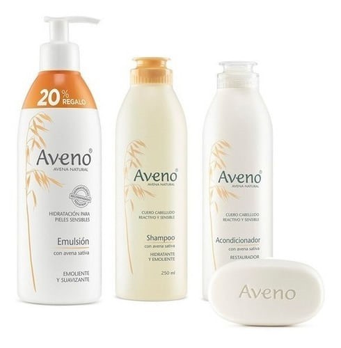 Aveno Kit Cuidado Corporal Shampoo, Acondicionador, Jabón Y Emulsión #1