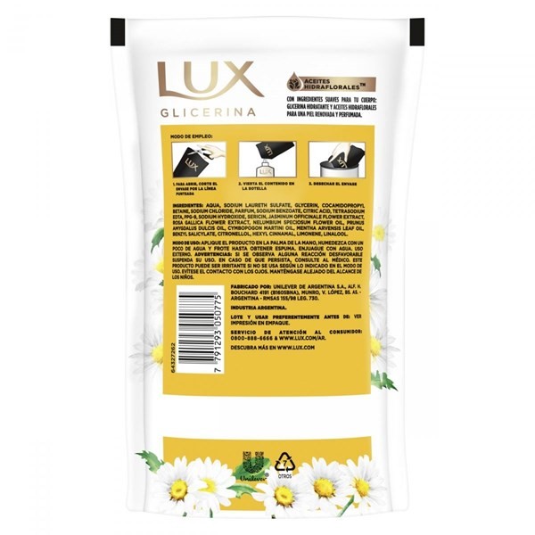 Lux Jabón Líquido Manzanilla Doypack 220 ml alt