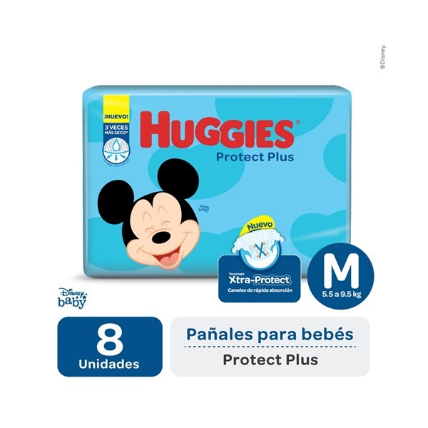 Pañales Huggies Talle m Protect Plus x 8 uni #1