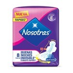 Nosotras Toallitas Higénicas Buenas Noches Invisible X 8 U | Unico #5