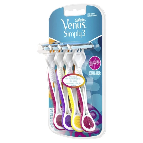 Gillette Máquina Para Afeitar Descartable Venus Simply3 (4 Unidades) alt