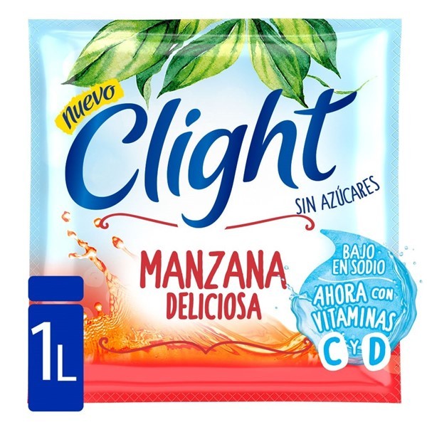 Jugo En Polvo Clight Manzana Deliciosa Vitamina C Y D 7g #1 Jugo En Polvo Clight Manzana Deliciosa Vitamina C Y D 7g #1