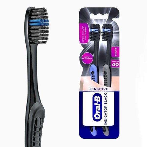 Oral B Cepillo Dental Indicator Black Charcoal alt