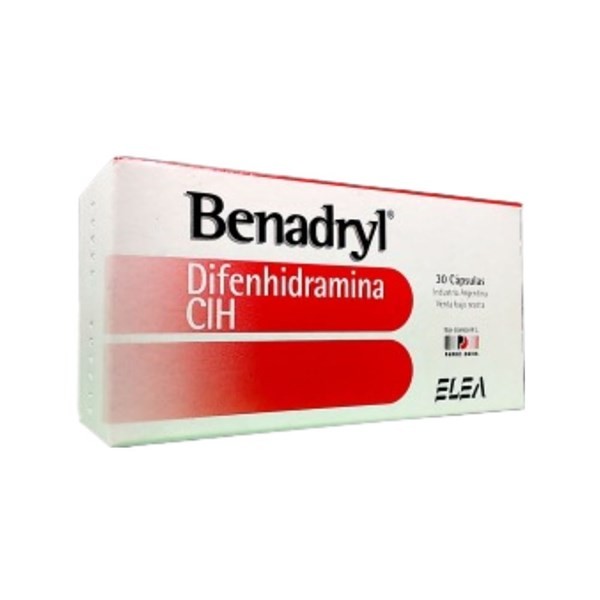 Elea Benadryl Difenhidramina x 30 Cápsulas