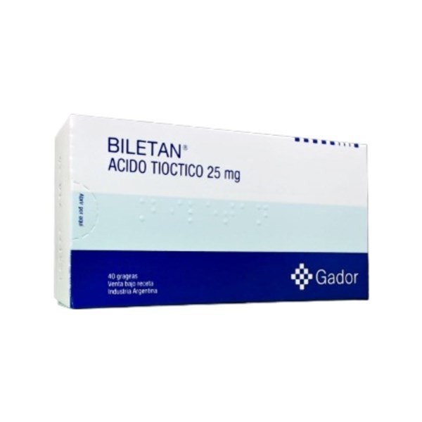 Gador Biletan Tióctico C 25 Mg x 40 Grageas #1