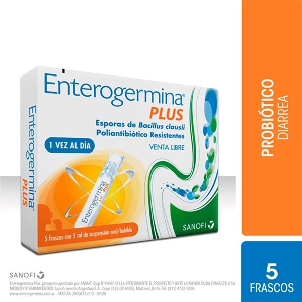 Enterogermina Plus | 5 Ampollas Bebibles 5 ml | Probióticos  #1