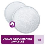 Avent Discos Absorbentes Lavables Scf155/06 (6 Unidades) #1