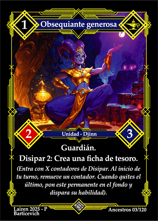 003 Obsequiante Generosa Precon Djinn/Soldado - Coste 1