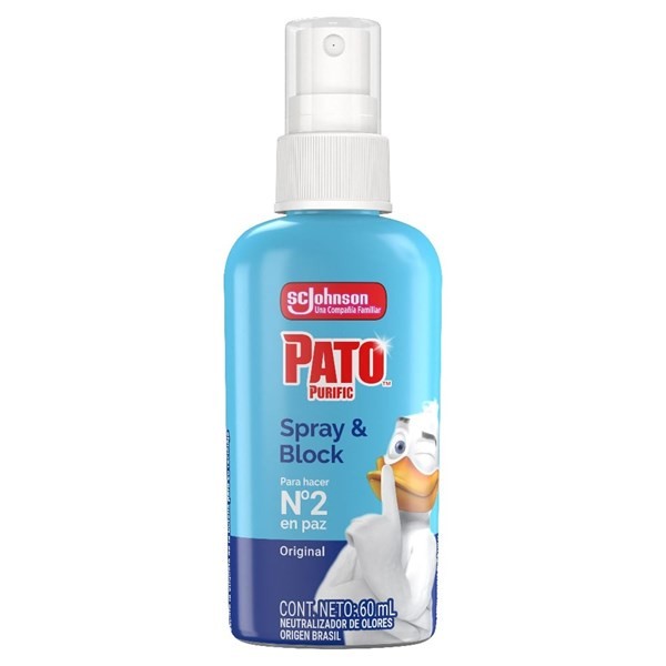 Johnson & Johnson Aromatizante de Inodoro Pato Spray & Block Original 60 ml #1