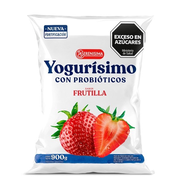 Yogur Bebible Entero Yogurisimo de Frutilla en Sachet 900 cc. alt