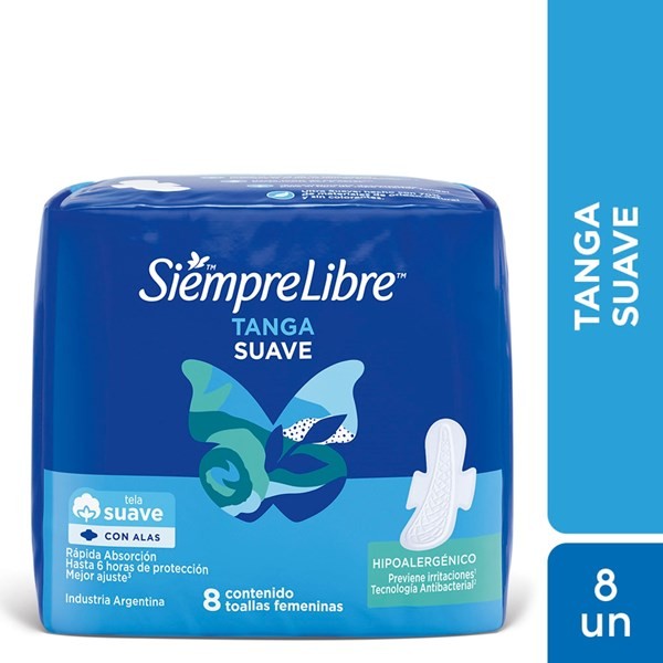 Toallita Femenina Siempre Libre Tanga Con Alas 8 Uni #1