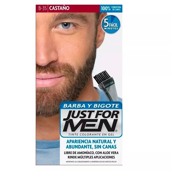 Just For Men Colorante Gel Barba Y Bigote Color Castaño #1
