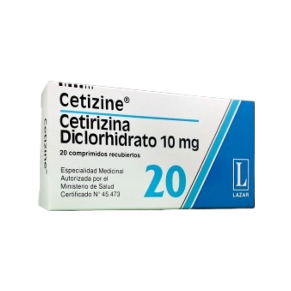 Lazar Cetizine 10 Mg Cetirizina x 20 Comp Recubiertos #1