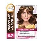 Excellence Kit de Coloración Permanente Creme Tono 5.7 Chocolate Caramel #1