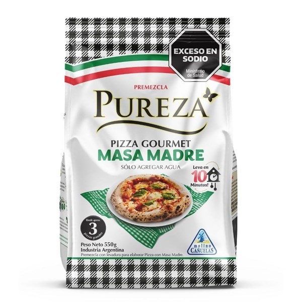 Premezcla Pizza Masa Madre Pureza 550 Gr. #1
