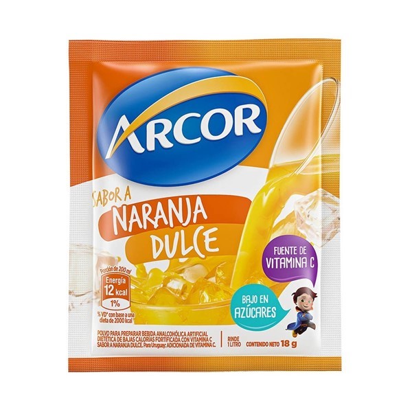 Jugo En Polvo Arcor Naranja Dulce 18gr