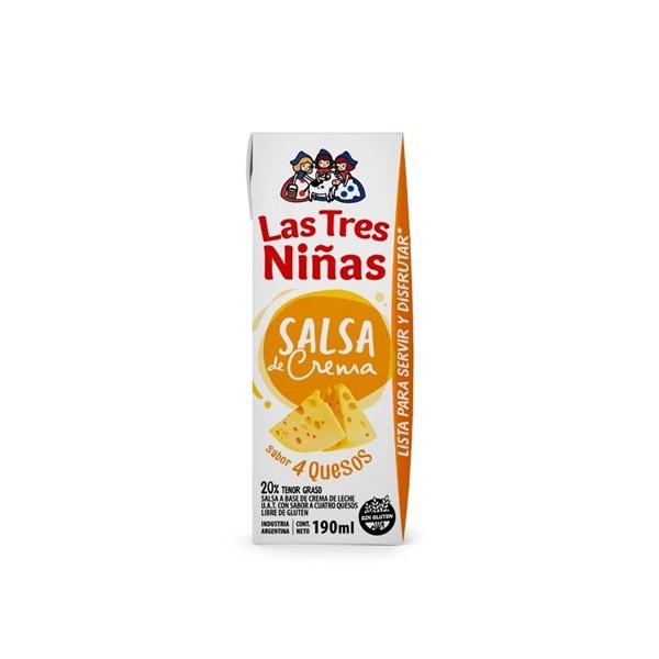 Las Tres Niñas Salsa Crema 4 Quesos Las 3 Niñas 190 ml #1