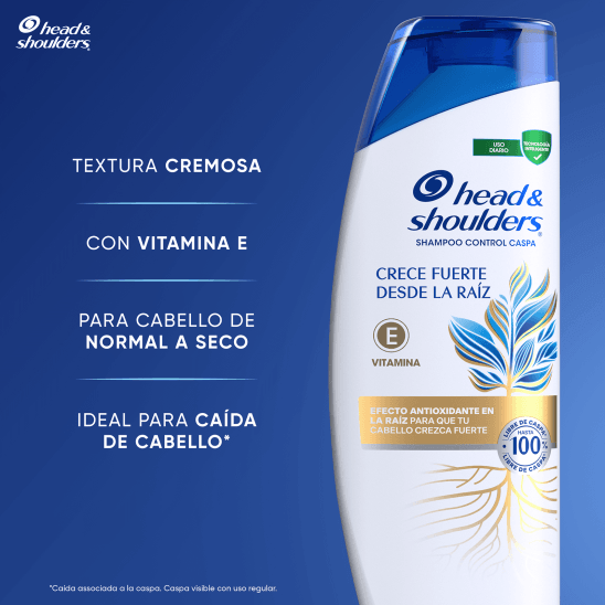 Shampoo Head & Shoulders Crece Fuerte Desde La Raíz 650 m alt