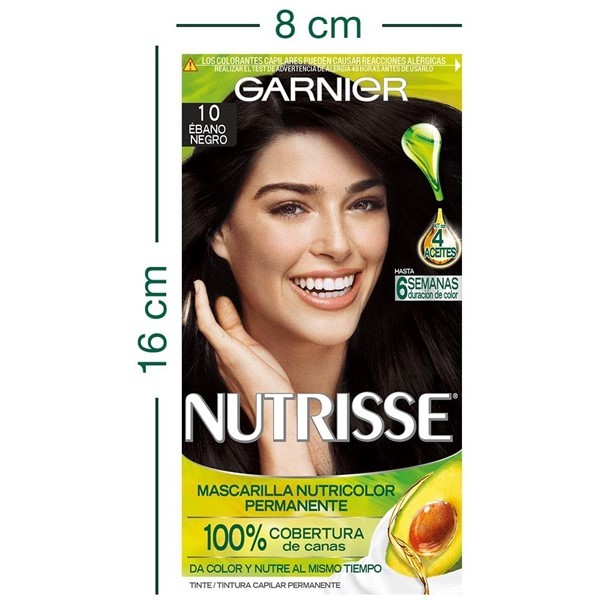 Garnier Nutrisse Kit de Coloracion 10 negro Ébano 1 negro alt