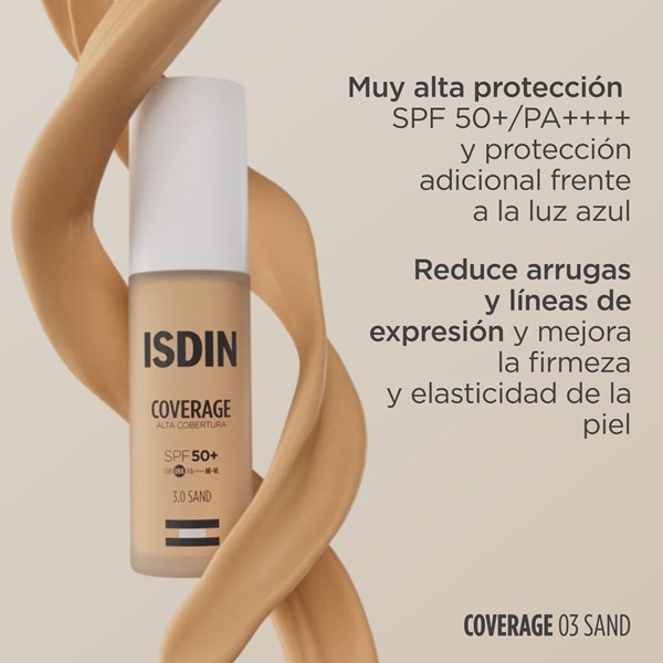 Isdin Base Maquillaje Coverage Spf50 30 ml Tono 3 Sand alt
