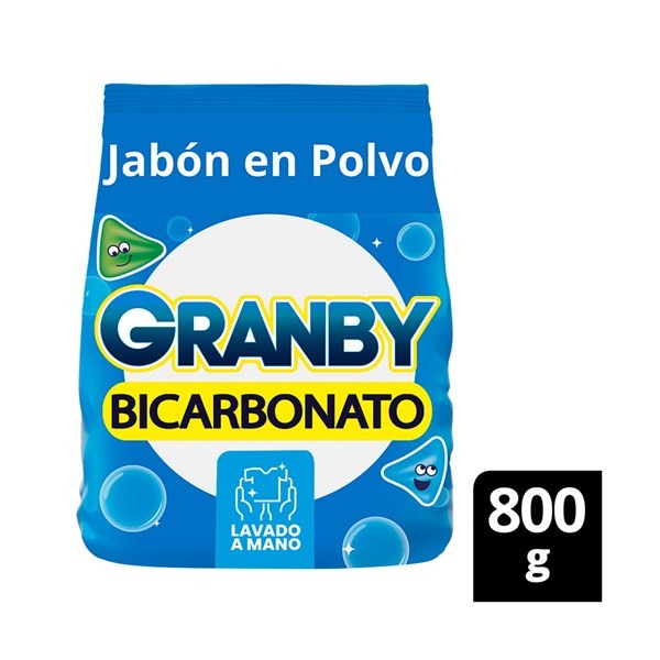 Jabón En Polvo Para Ropa Granby Lavado A Mano Limón 800 G. #1