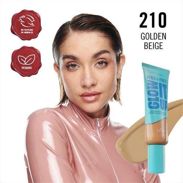 Base Rimmel Kind & Free Hidratante X 30 Ml Color 210 Golden Beige alt