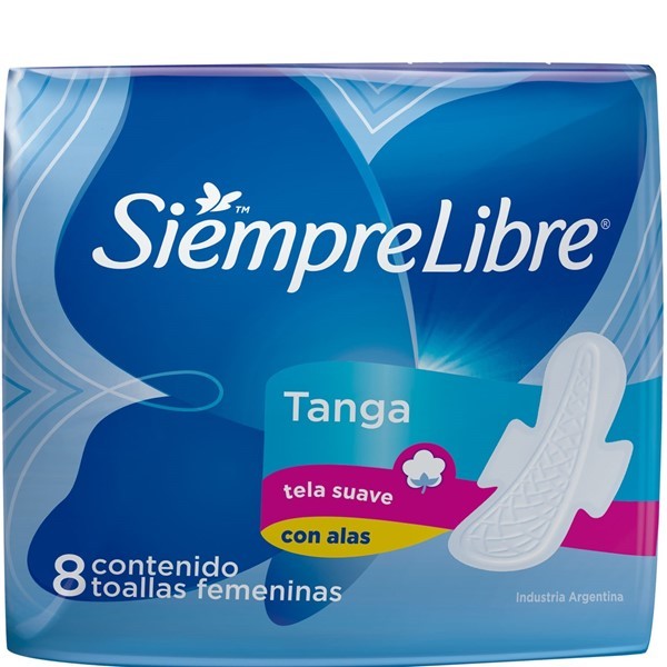 Siempre Libre Toallas Femeninas Tanga x 8 un alt