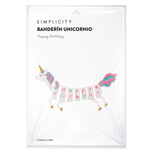 Banderín Simplicity Unicornio alt
