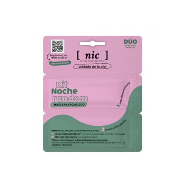 Nic Máscara Facial Kit Noche Random Leche Desmaquillante+ Máscara Hidratante