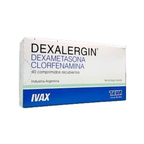 Teva Dexalergin Dexametasona + Clorfeniramina x 40 Comp Recubiertos #1