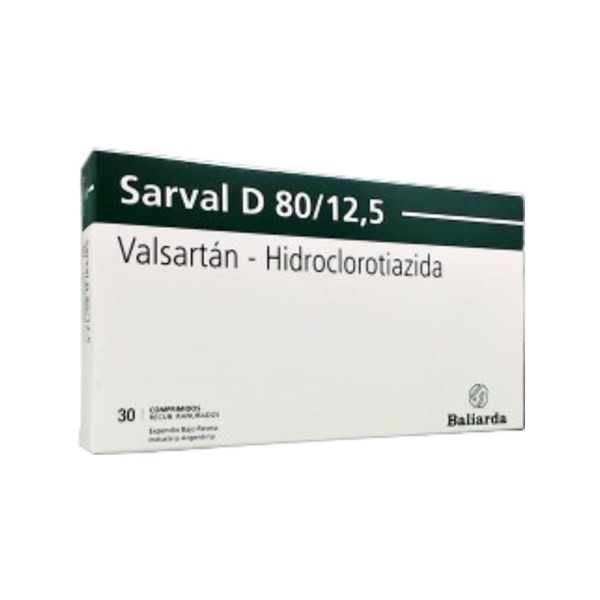 Baliarda Sarval D Valsartán + Hidroclorotiazida 80 / 12,5 Mg x 30 Comp Recubiertos #1