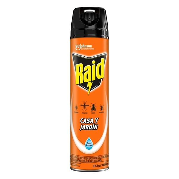 Raid Insecticida Casa y Jardín Aerosol x 380 ml alt